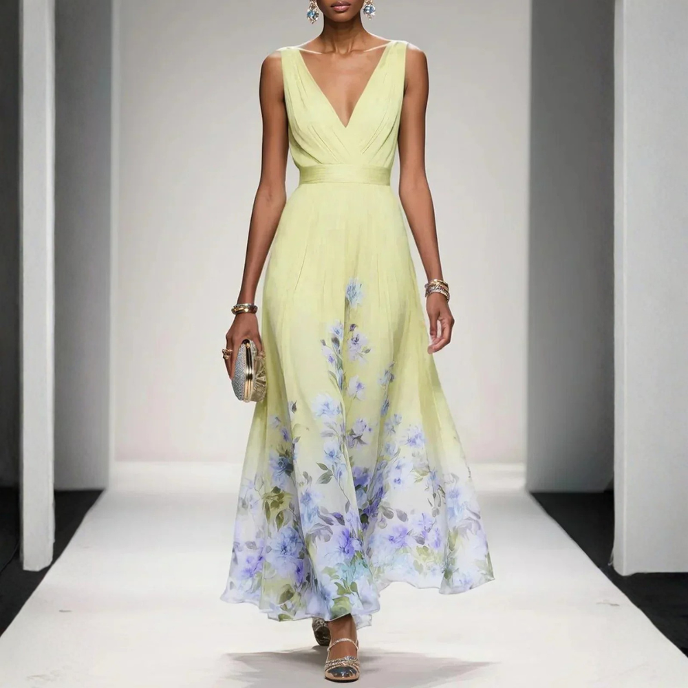 Amelia Floral Maxi Wedding Guest Dress Foto 2