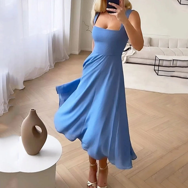 Ava Square-Neck Midi Wedding Guest Dress Foto 3
