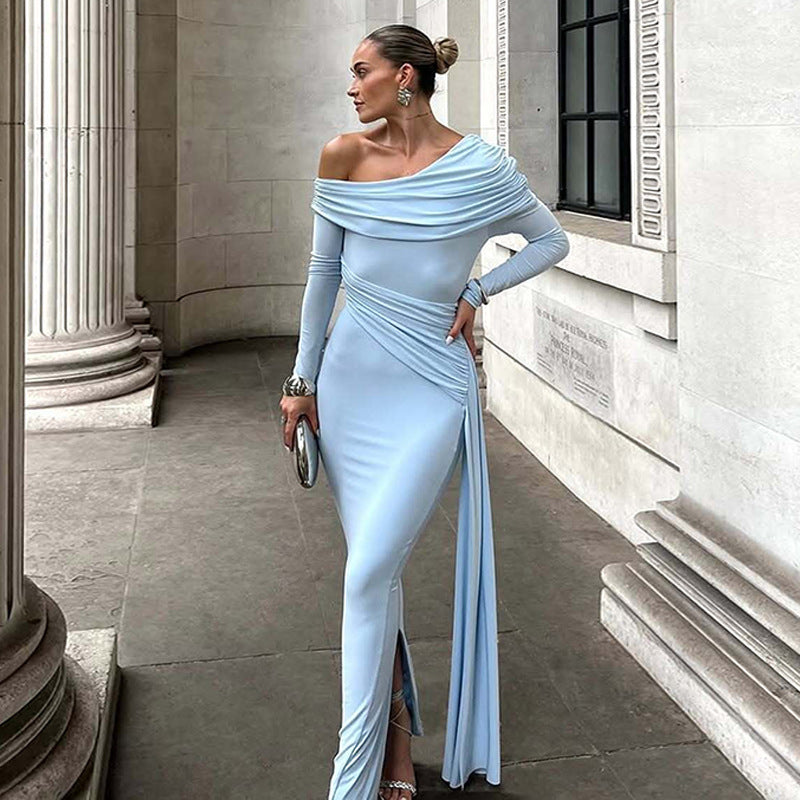 Beatrice Off-Shoulder Evening Dress with Long Sleeves Foto 2