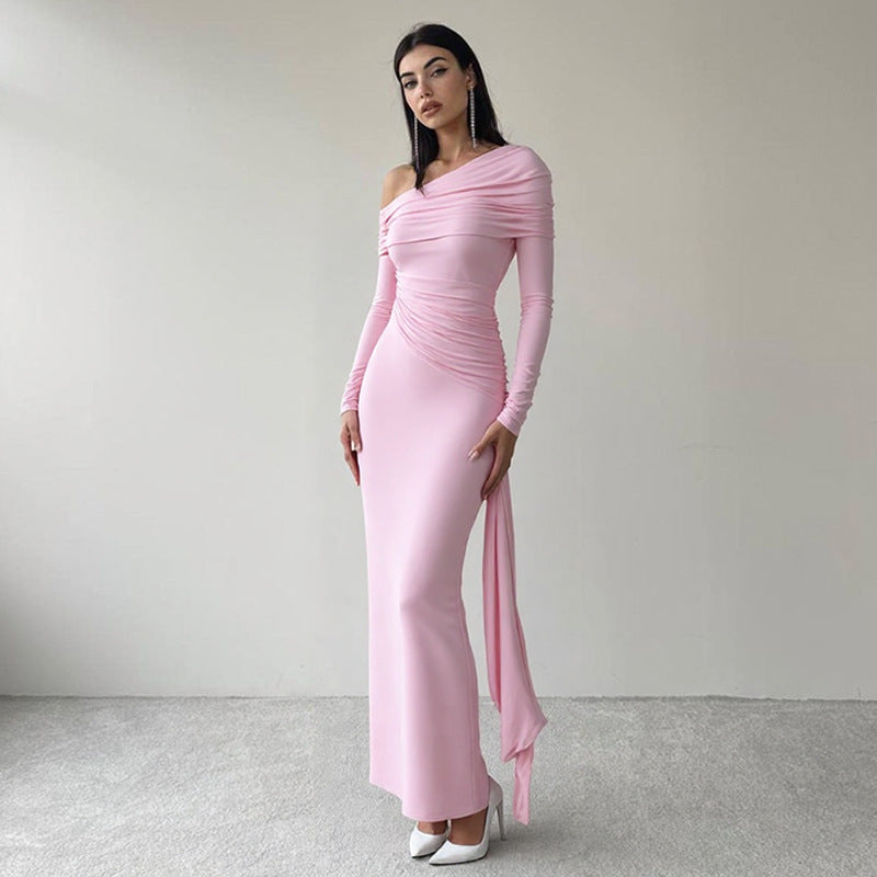 Beatrice Off-Shoulder Evening Dress with Long Sleeves Foto 7