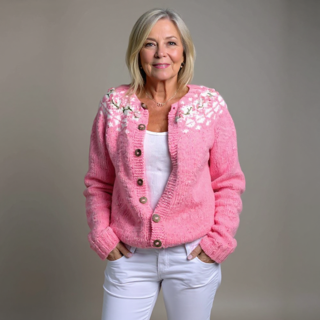 Bess Cardigan with Nordic Vintage Pattern Foto 1