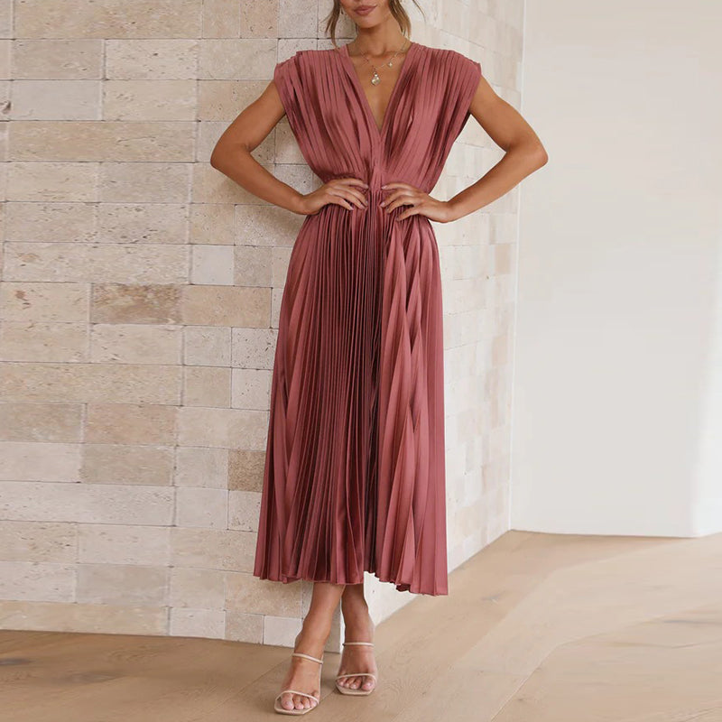Boho Fall Wedding Guest Midi Dress in Rosenrot