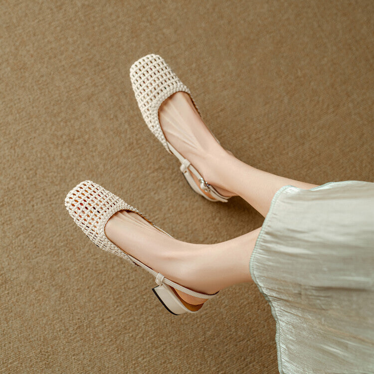 Braided Slingback Sandals for Women Lune London (3)