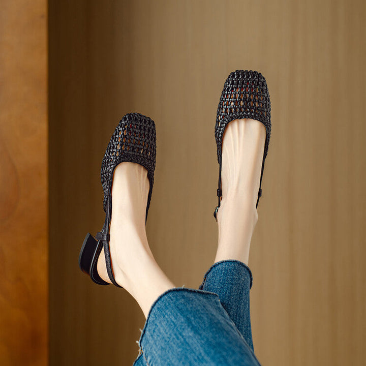 Braided Slingback Sandals for Women Lune London (4)