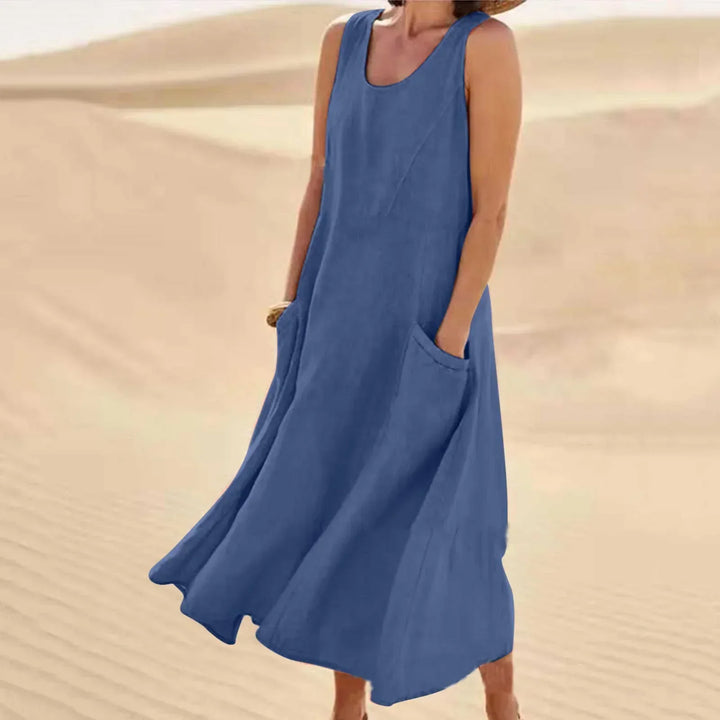 Breezy Mini Beach Dress for Summer in Blue
