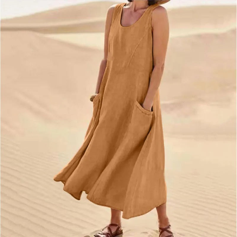 Breezy Mini Beach Dress for Summer in Brown