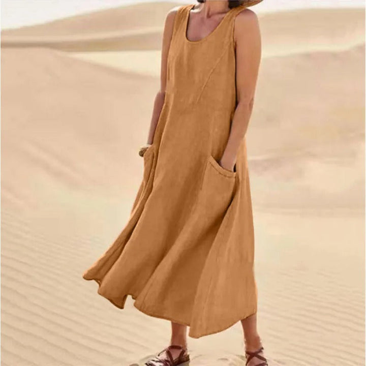 Breezy Mini Beach Dress for Summer in Brown