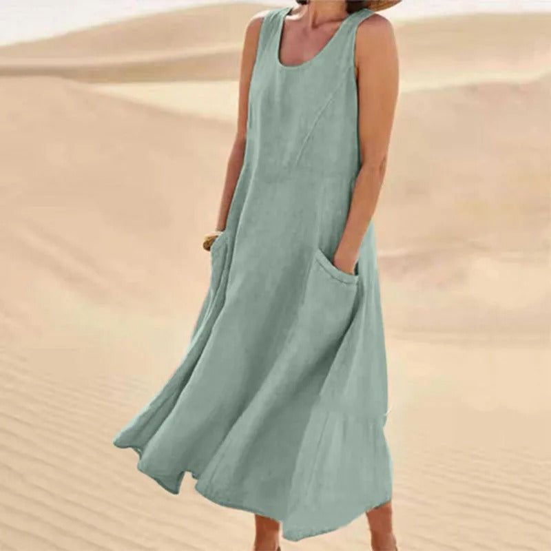 Breezy Mini Beach Dress for Summer in Light Green