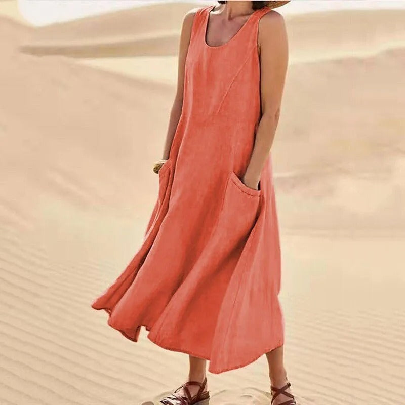 Breezy Mini Beach Dress for Summer in Orange
