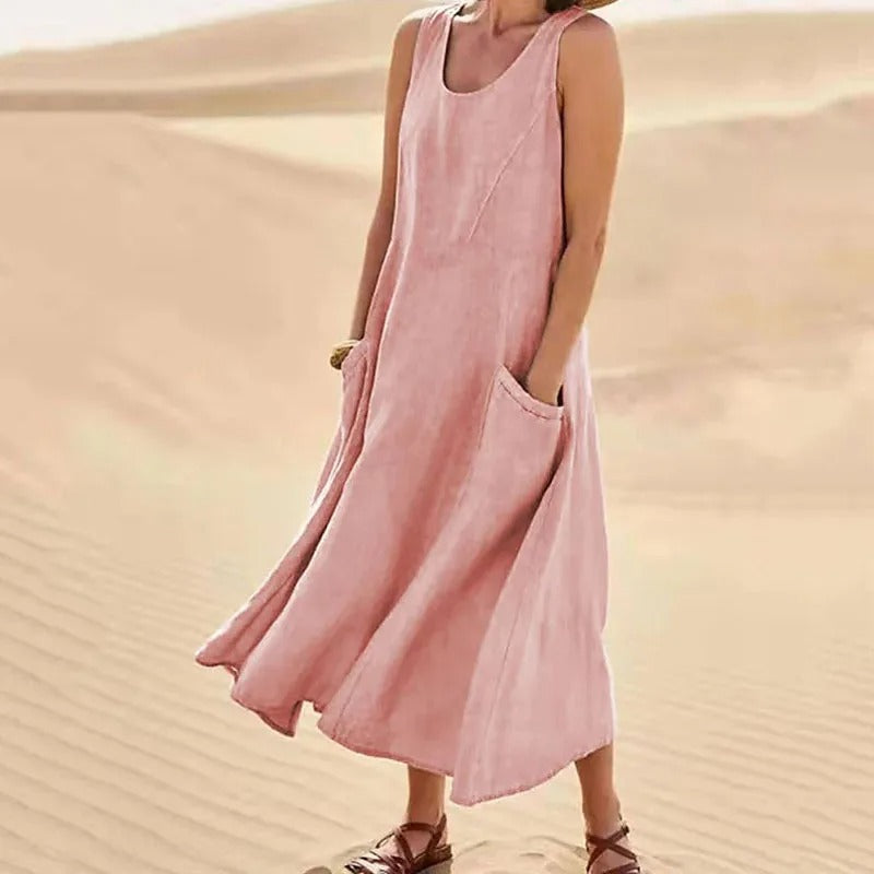 Breezy Mini Beach Dress for Summer in Pink