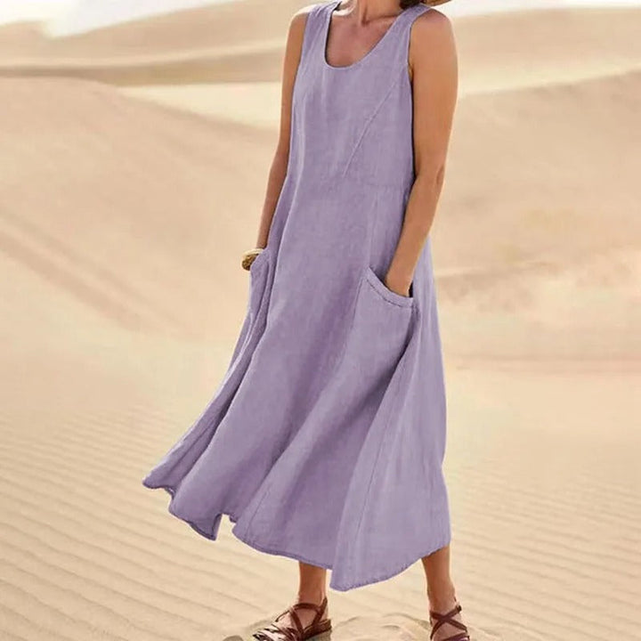 Breezy Mini Beach Dress for Summer in Purple