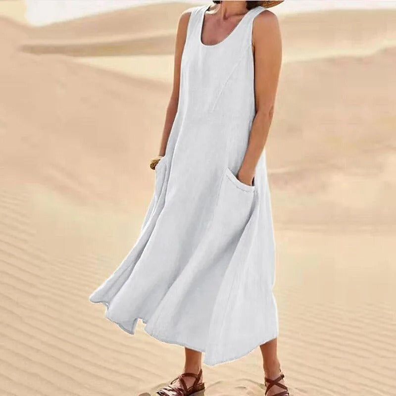 Breezy Mini Beach Dress for Summer in White