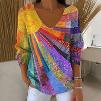 Harper | Buntes Patchwork T-Shirt Womens t-shirt
