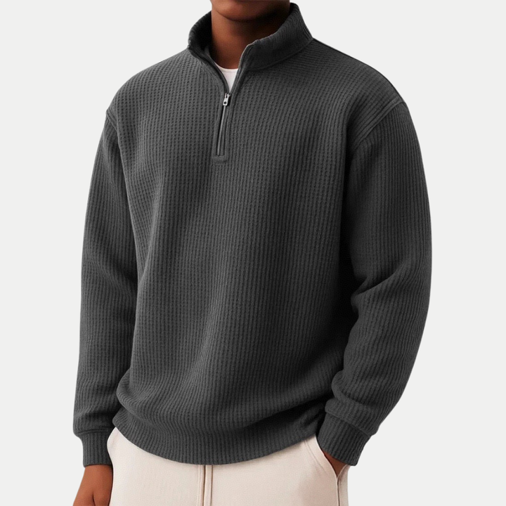 Casual Men's Jumper for Everyday Autumn Wear in Black