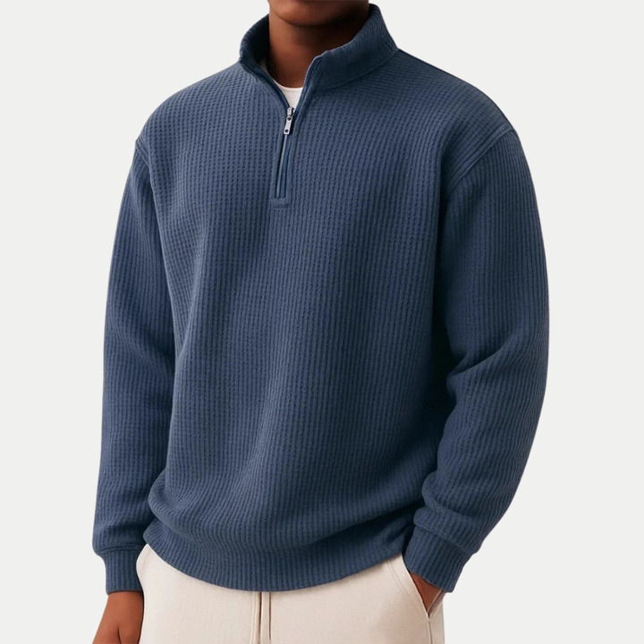 Casual Men's Jumper for Everyday Autumn Wear in Navy