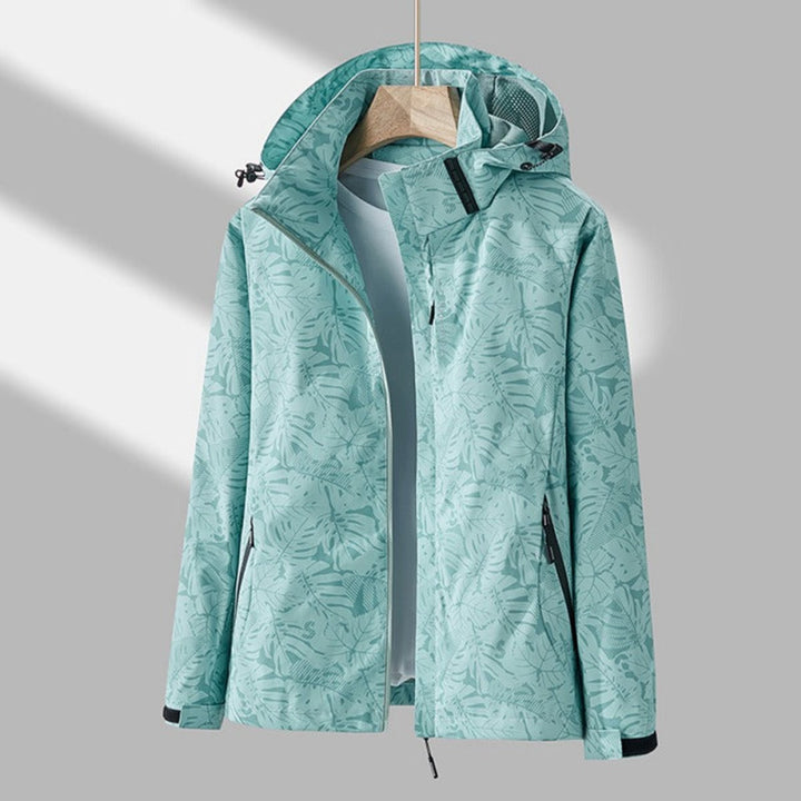 Casual Waterproof Jacket for Women's Autumn Adventures in Turquoise