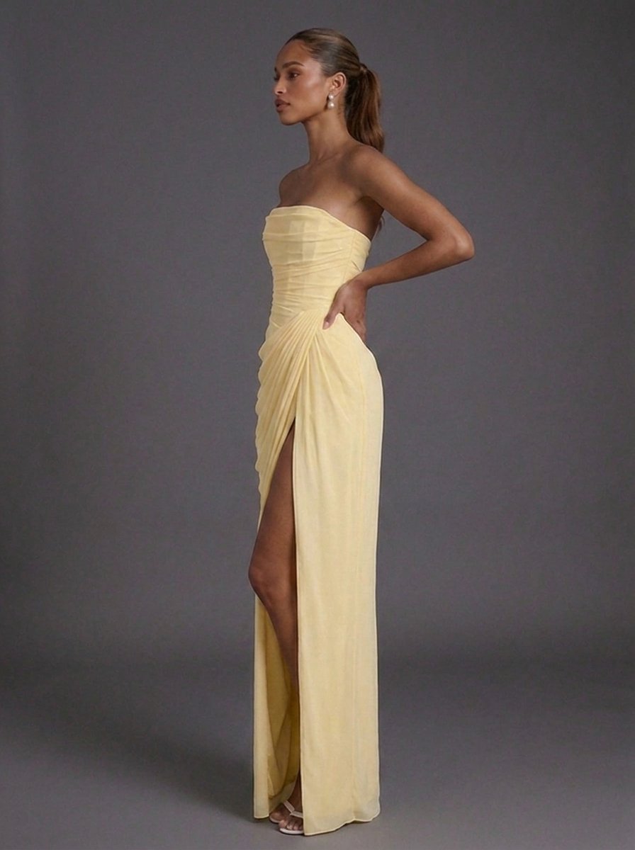 Chloe Strapless Corset Maxi Wedding Guest Dress Foto 2