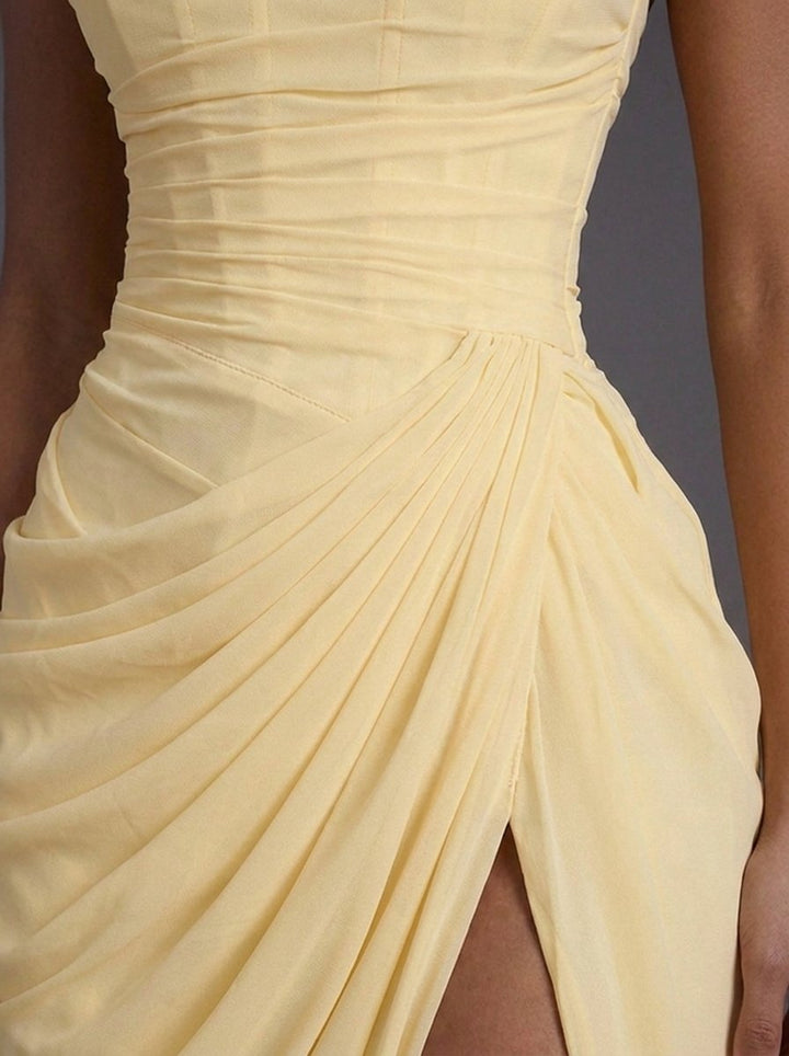Chloe Strapless Corset Maxi Wedding Guest Dress Foto 3