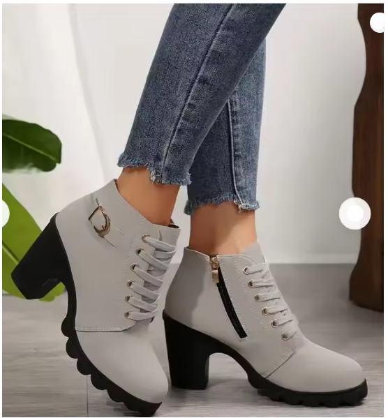Comfortable Brown Boots for Women in Grey