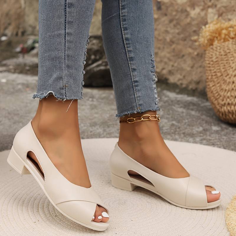 Comfortable Heeled Sandals for Women in Beige
