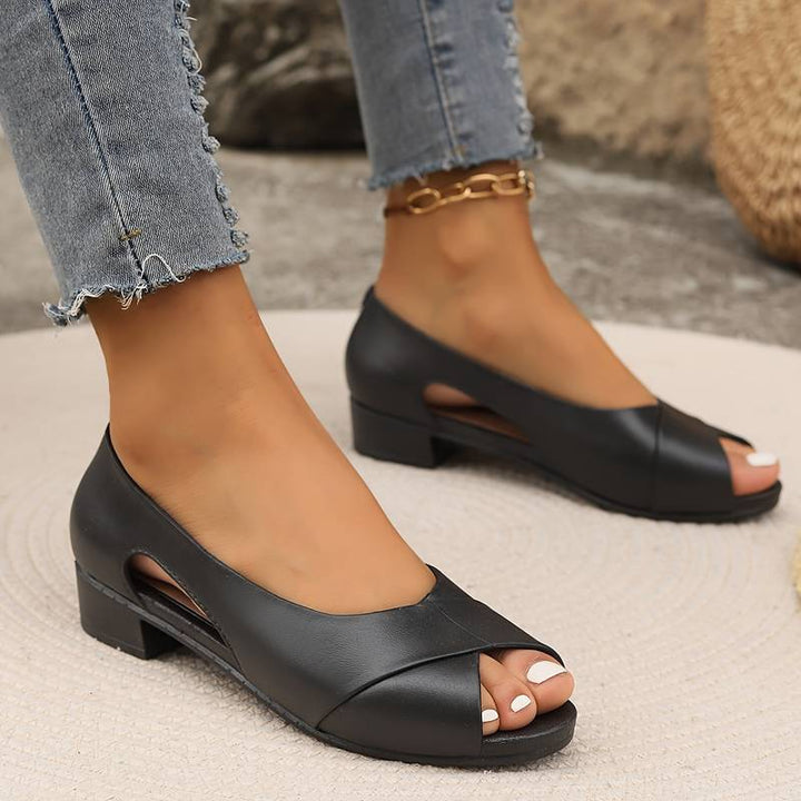 Comfortable Heeled Sandals for Women in Black