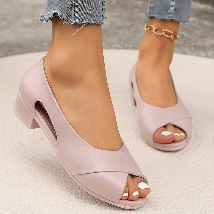 Comfortable Heeled Sandals for Women in Pink