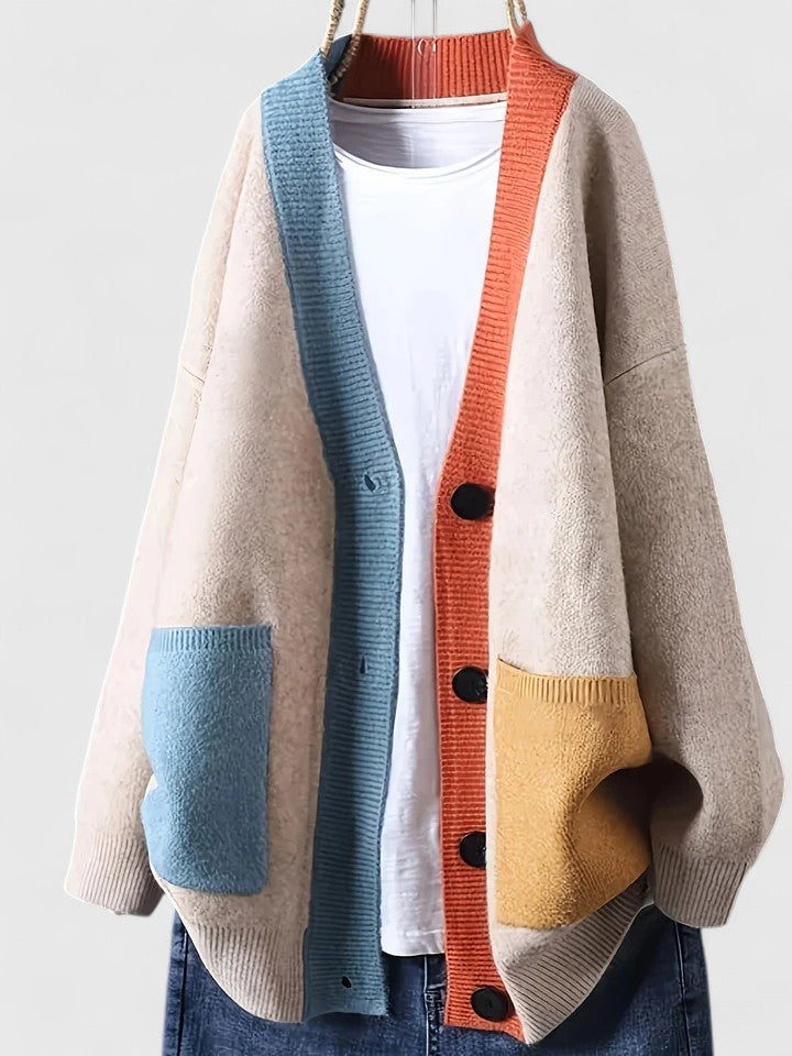 Comfortable Long Cardigan for Women in Beige