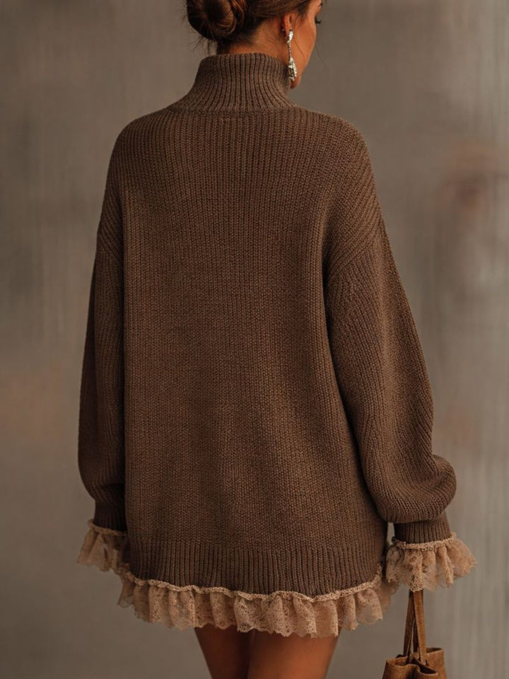 Cozy Oversized Knit Jumper Dress for Autumn (3)