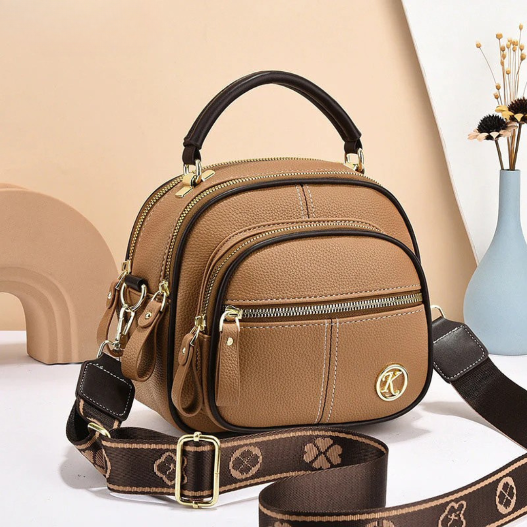 Daily Wear Leather Tote Bag for Women in Beige