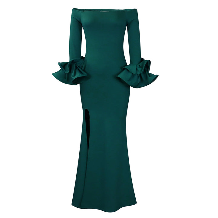 Daisy White Off-Shoulder Mermaid Evening Dress Foto 6