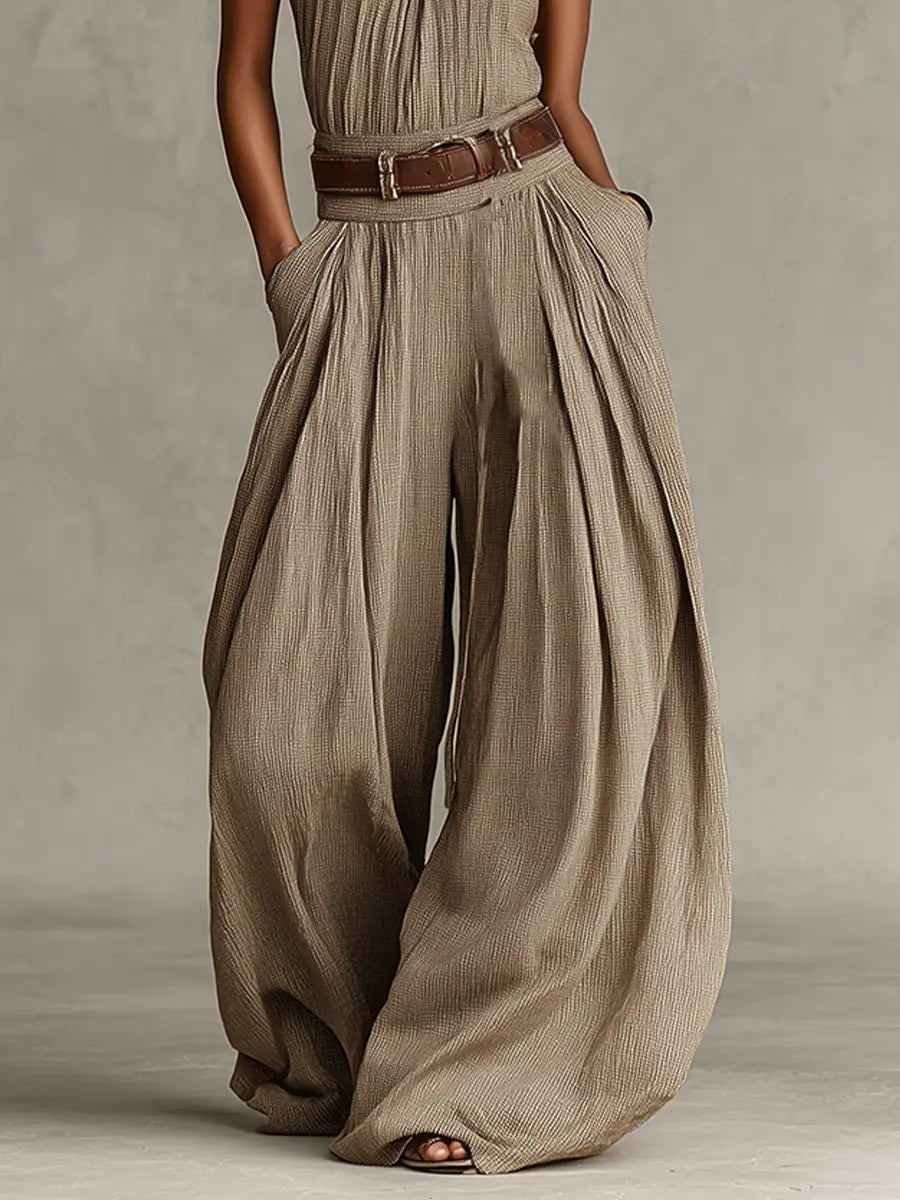 Damen Neckholder Weites Bein Jumpsuit (4)