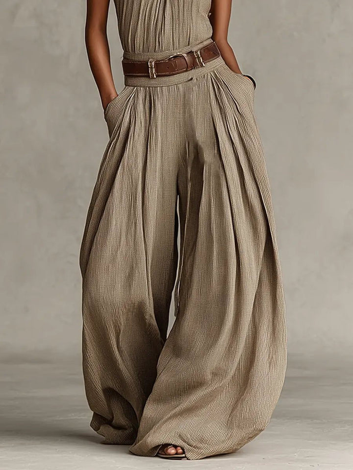Damen Neckholder Weites Bein Jumpsuit (4)
