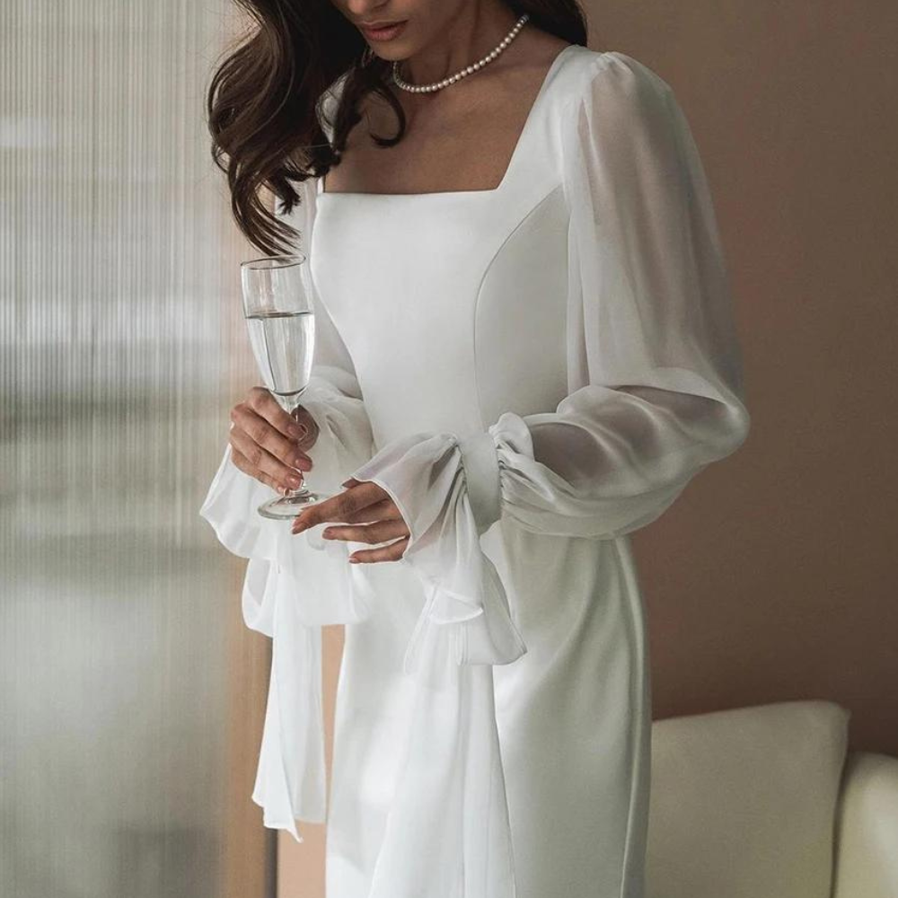 Damen Schulterfreies langes Kleid für (4)