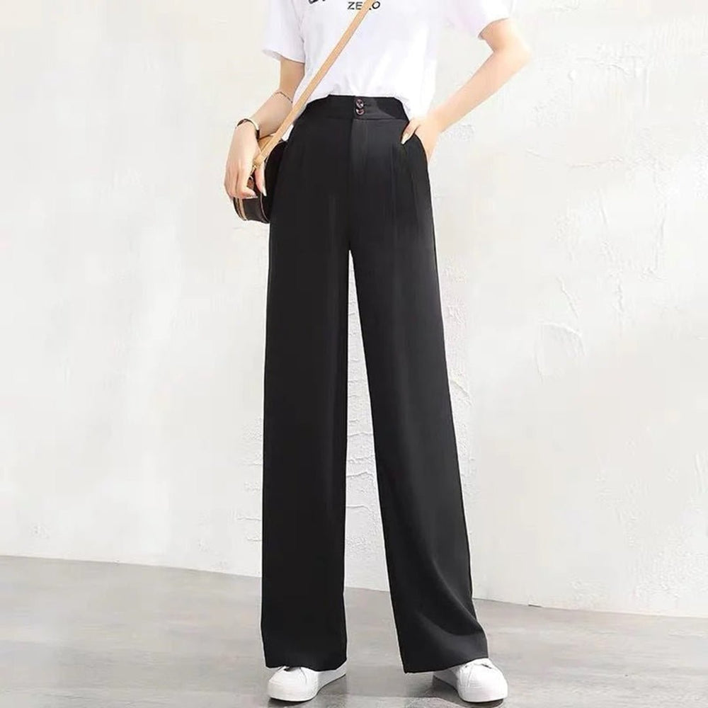 Dana Wide Linen Palazzo Trousers with High Waist Foto 2