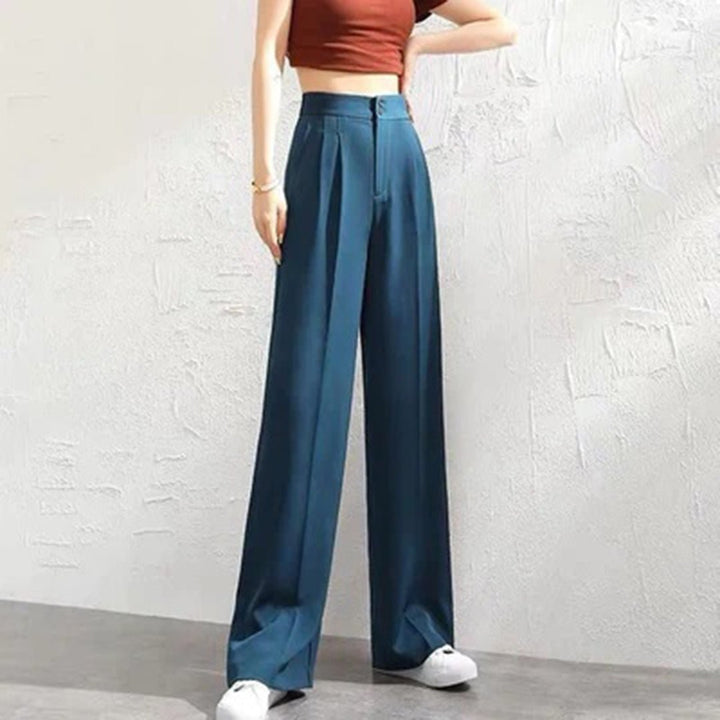 Dana Wide Linen Palazzo Trousers with High Waist Foto 3