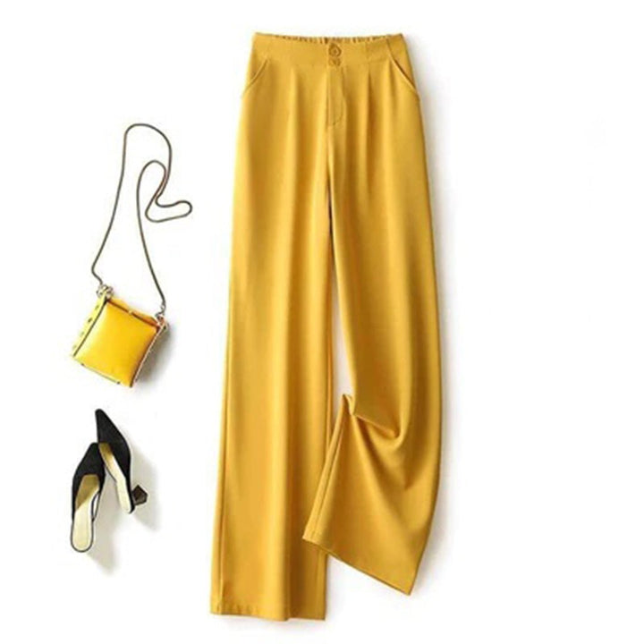Dana Wide Linen Palazzo Trousers with High Waist Foto 4