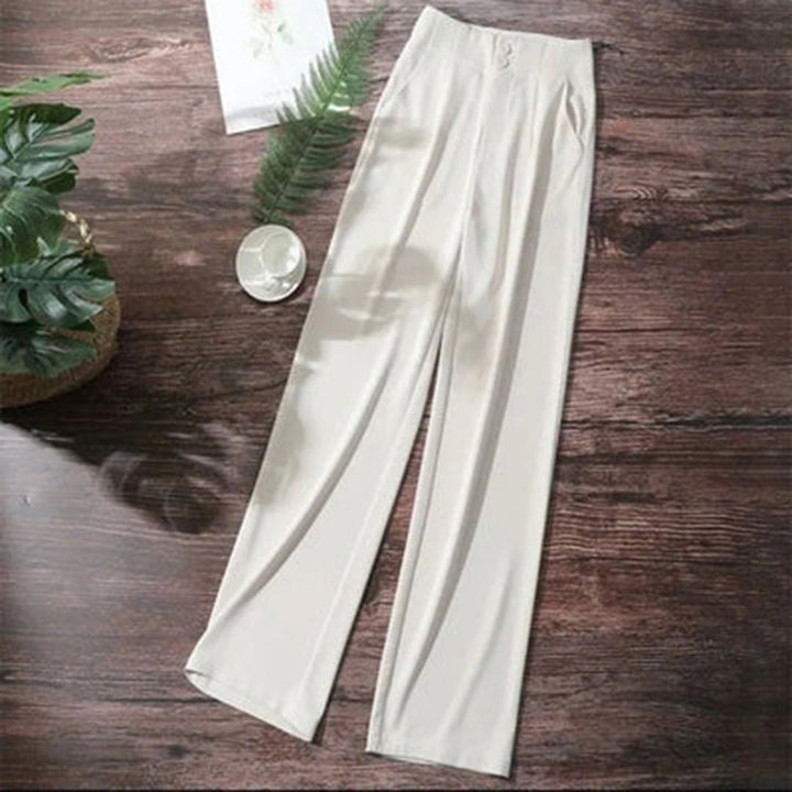 Dana Wide Linen Palazzo Trousers with High Waist Foto 5