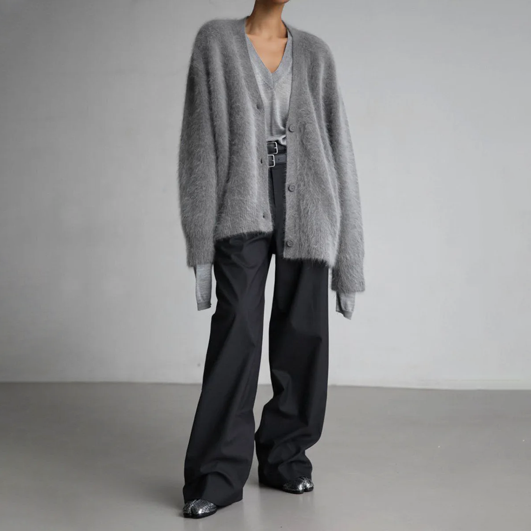 Dinah Soft Cardigan in Natural Tones Foto 4
