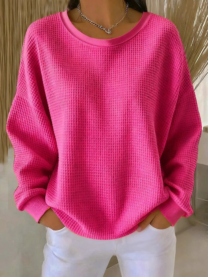 Effortless Everyday Pullover in Leuchtendes Pink