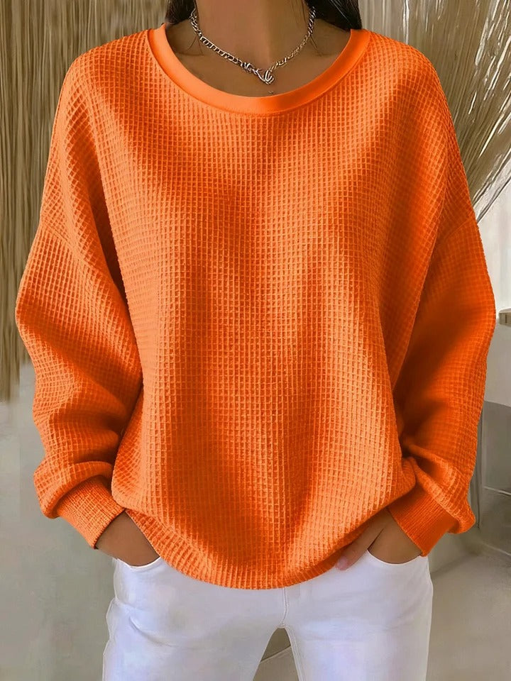 Effortless Everyday Pullover in Orange