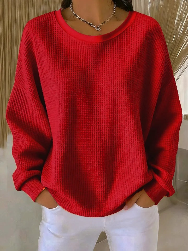 Effortless Everyday Pullover in Red
