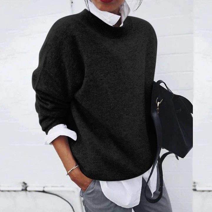 Effortless Luxury Pullover in Black