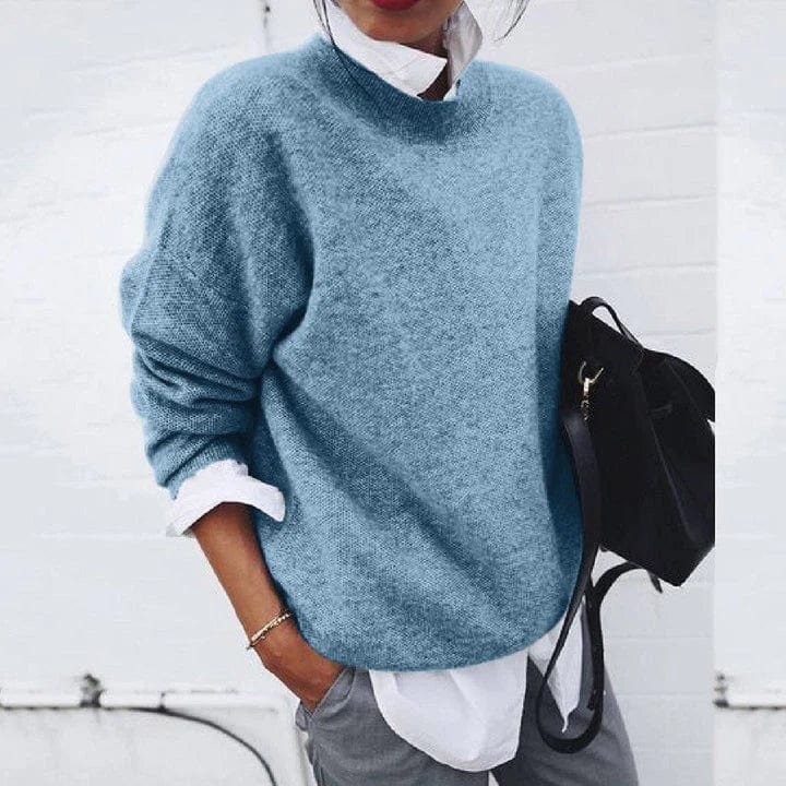 Effortless Luxury Pullover in Blue