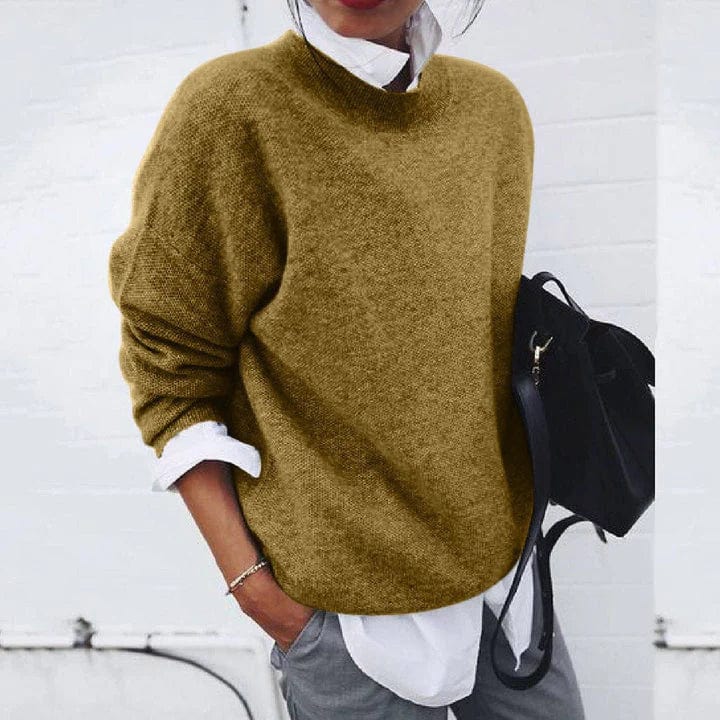 Effortless Luxury Pullover in Khaki