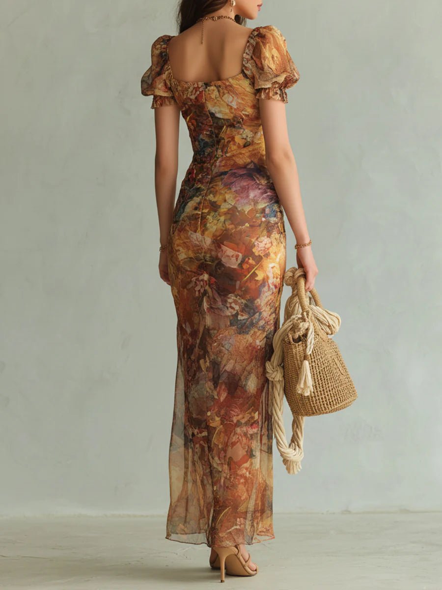 Elegant Dress in Chiffon Maxi for Autumn Weddings (2)
