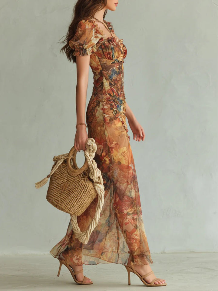 Elegant Dress in Chiffon Maxi for Autumn Weddings (3)