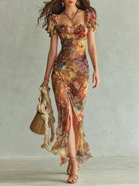 Isabella | Elegant Dress in Chiffon Maxi for Autumn Weddings