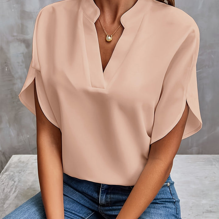 Elegant Summer Blouse for Women in Aprikose