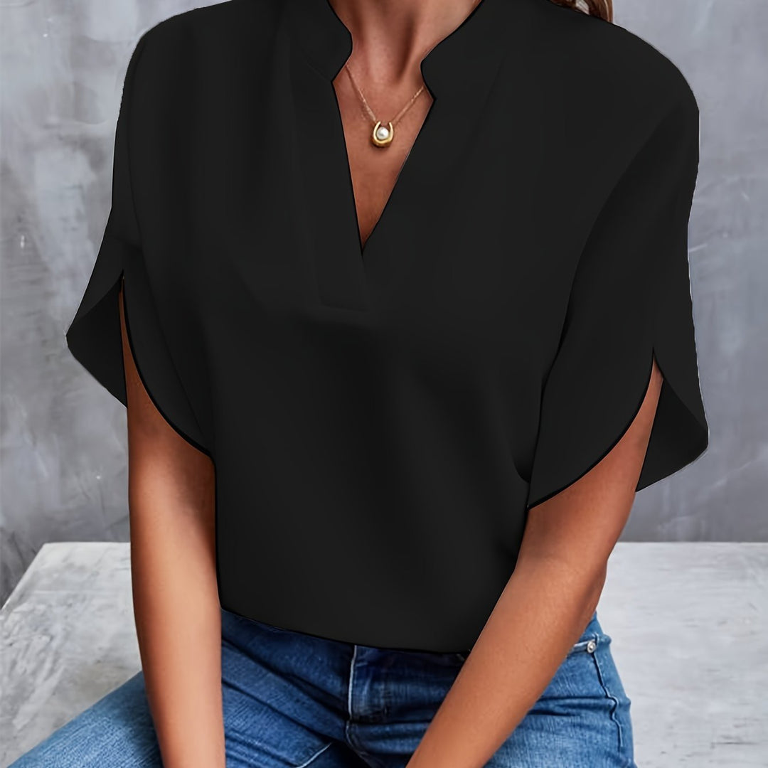 Elegant Summer Blouse for Women in Black