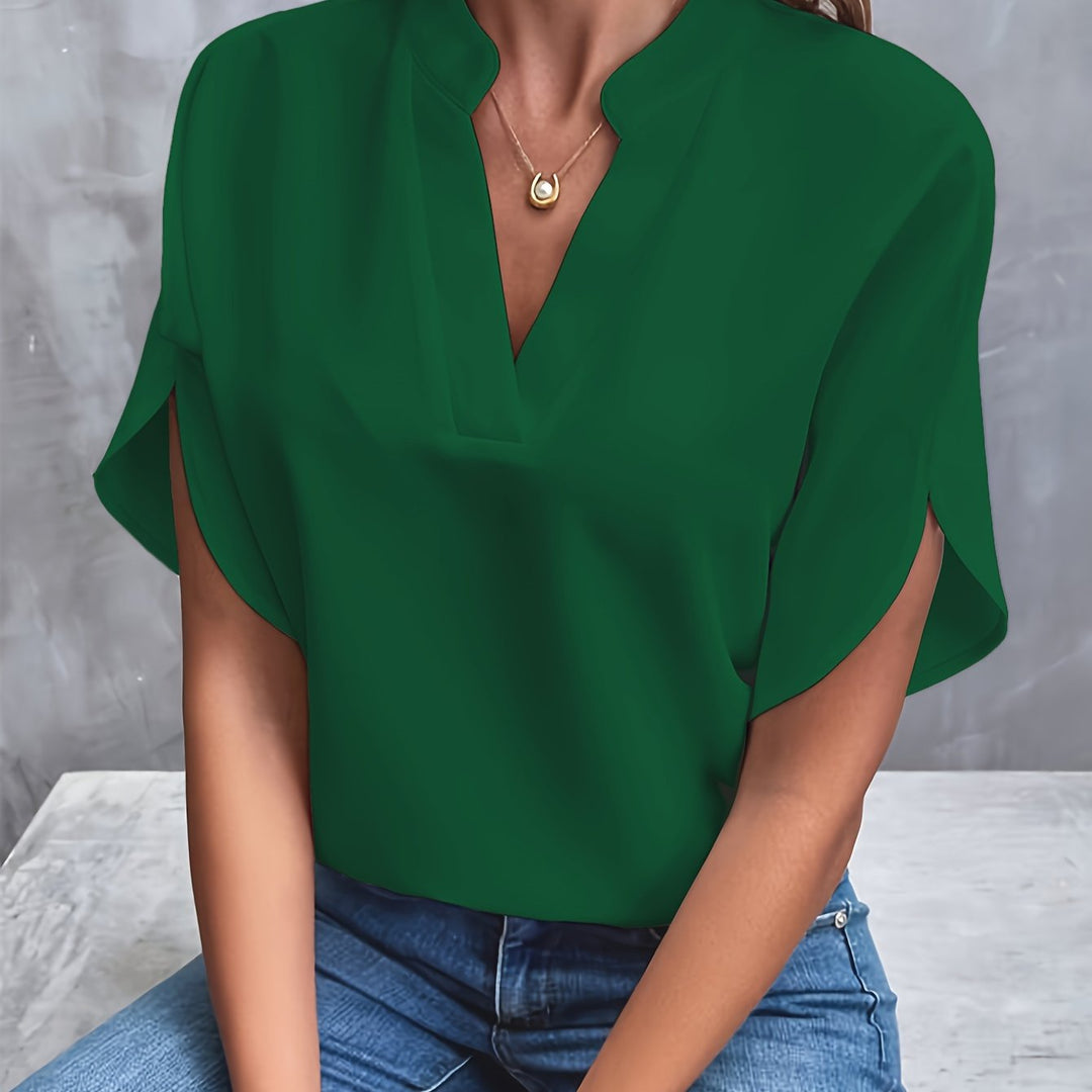 Elegant Summer Blouse for Women in Green
